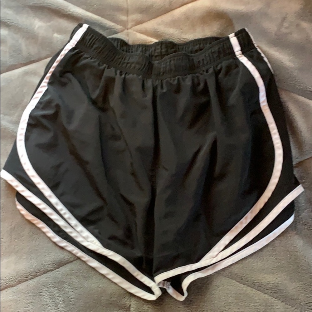 Black and White Trim Medium Dri-Fit Nike Shorts